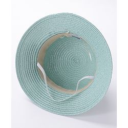 Babyhug Straw Hat With Flower & Purse - Blue