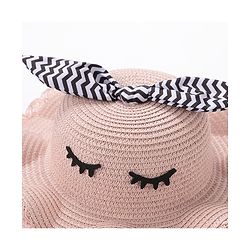 Babyhug Straw Hat With Bow & Purse - Brown