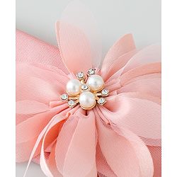 Babyhug Headbands with Flower Applique Free Size Pack of 3 - Peach & White