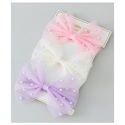 Babyhug Headbands with Bow Applique Free Size Pack of 3 - Purple & White