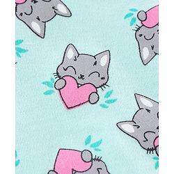 Babyhug 100% Cotton Frill Sleeves Kitty Print Onesies Pack Of 5 - Pink Purple & Green