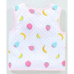 Babyhug 100% Cotton Woven Sleeveless Jhabla Polka Dot Print Pack Of 3 - Pink & White