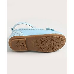 Cute Walk by Babyhug Buckled Closure Bellies With Bow Applique- Sky Blue