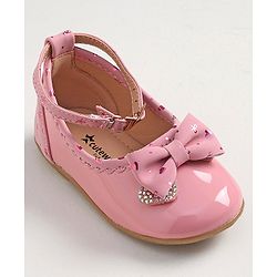 Cute Walk by Babyhug Buckled Closure Bellies With Bow Applique- Sky Blue