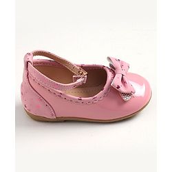 Cute Walk by Babyhug Buckled Closure Bellies With Bow Applique- Sky Blue
