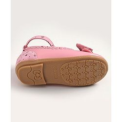 Cute Walk by Babyhug Buckled Closure Bellies With Bow Applique- Sky Blue