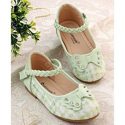 Cute Walk by Babyhug Velcro Closure Bellies With Bow Applique- Yellow