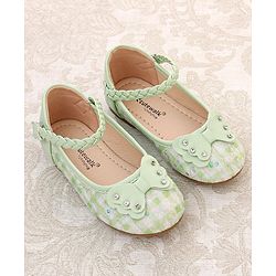 Cute Walk by Babyhug Velcro Closure Bellies With Bow Applique- Yellow