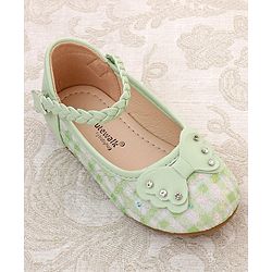 Cute Walk by Babyhug Velcro Closure Bellies With Bow Applique- Yellow