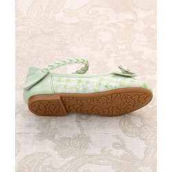 Cute Walk by Babyhug Velcro Closure Bellies With Bow Applique- Yellow
