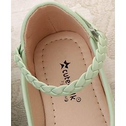 Cute Walk by Babyhug Velcro Closure Bellies With Bow Applique- Yellow