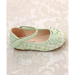 Cute Walk by Babyhug Velcro Closure Bellies With Bow Applique- Yellow