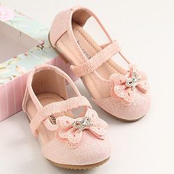 Cute Walk by Babyhug Slip On Bellies With Bow Applique- Pink