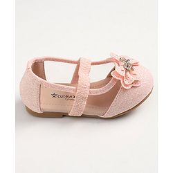 Cute Walk by Babyhug Slip On Bellies With Bow Applique- Pink