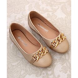 Cute Walk by Babyhug Slip on Bellies With Applique- Golden