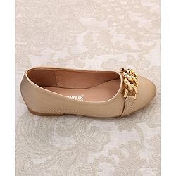 Cute Walk by Babyhug Slip on Bellies With Applique- Golden