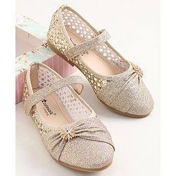 Cute Walk By Babyhug Bellies with Velcro Closure  - Golden