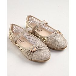 Cute Walk By Babyhug Bellies with Velcro Closure  - Golden