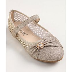 Cute Walk By Babyhug Bellies with Velcro Closure  - Golden