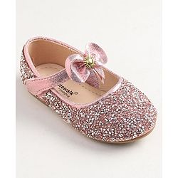 Cute Walk by Babyhug Buckled Closure Bellies With Bow Applique- Pink