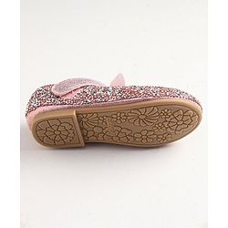 Cute Walk by Babyhug Buckled Closure Bellies With Bow Applique- Pink