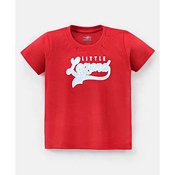 Babyhug Cotton Half Sleeves T-Shirt Text Print- Red