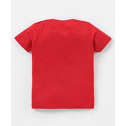 Babyhug Cotton Half Sleeves T-Shirt Text Print- Red