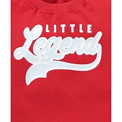 Babyhug Cotton Half Sleeves T-Shirt Text Print- Red