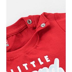 Babyhug Cotton Half Sleeves T-Shirt Text Print- Red