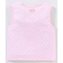 Babyhug 100% Cotton Woven Sleeveless Jhabla Heart Print Pack Of 3 - White & Blue