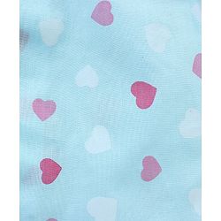 Babyhug 100% Cotton Woven Sleeveless Jhabla Heart Print Pack Of 3 - White & Blue