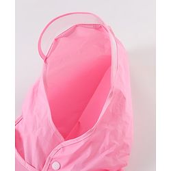 Babyhug Three Forth Sleeves Hooded Raincoat Bunny Print - Pink