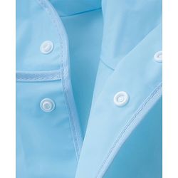 Babyhug Three Forth Sleeves Hooded Raincoat Little Dino Print - Blue