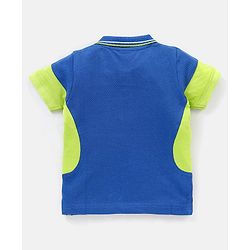 Babyhug Cotton Half Sleeves Dino Print T-shirt with Graphics - Blue & Lime