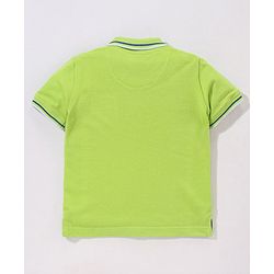 Babyhug Cotton Half Sleeves Football Print T-shirt with Graphics Detailing - Lime Green