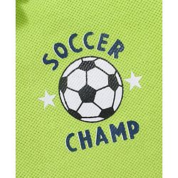Babyhug Cotton Half Sleeves Football Print T-shirt with Graphics Detailing - Lime Green