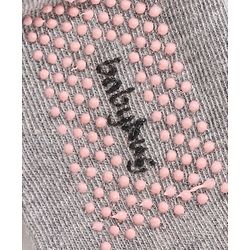 Cutewalk By Babyhug Anti Bacterial Anti Skid Ankle Length Non Terry Socks Kitty Design- Grey