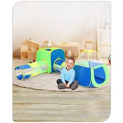 Babyhug My Fun Arcade 4-in-1 Ball Pool Play Tent House - Blue & Green