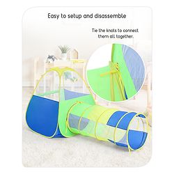 Babyhug My Fun Arcade 4-in-1 Ball Pool Play Tent House - Blue & Green
