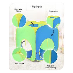 Babyhug My Fun Arcade 4-in-1 Ball Pool Play Tent House - Blue & Green