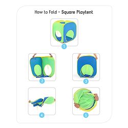 Babyhug My Fun Arcade 4-in-1 Ball Pool Play Tent House - Blue & Green