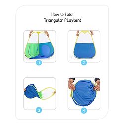 Babyhug My Fun Arcade 4-in-1 Ball Pool Play Tent House - Blue & Green
