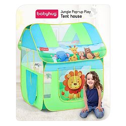 Babyhug Jungle Pop-up Play Tent House - Green