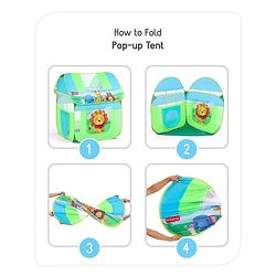 Babyhug Jungle Pop-up Play Tent House - Green