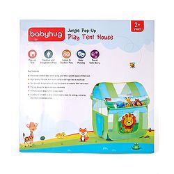 Babyhug Jungle Pop-up Play Tent House - Green