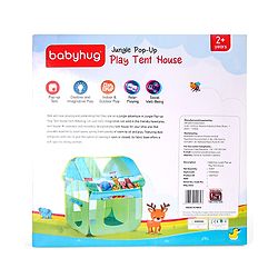 Babyhug Jungle Pop-up Play Tent House - Green