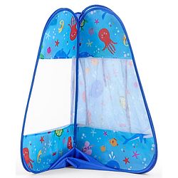 Babyhug Foldable Pop-Up Play Tent House Aquatic Theme - Blue