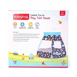 Babyhug Foldable Pop-Up Play Tent House Aquatic Theme - Blue