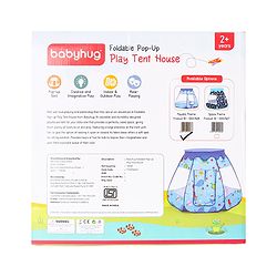 Babyhug Foldable Pop-Up Play Tent House Aquatic Theme - Blue