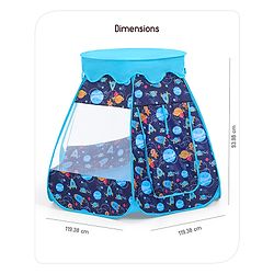 Babyhug Foldable Pop-up Play Tent House Sky Theme - Blue